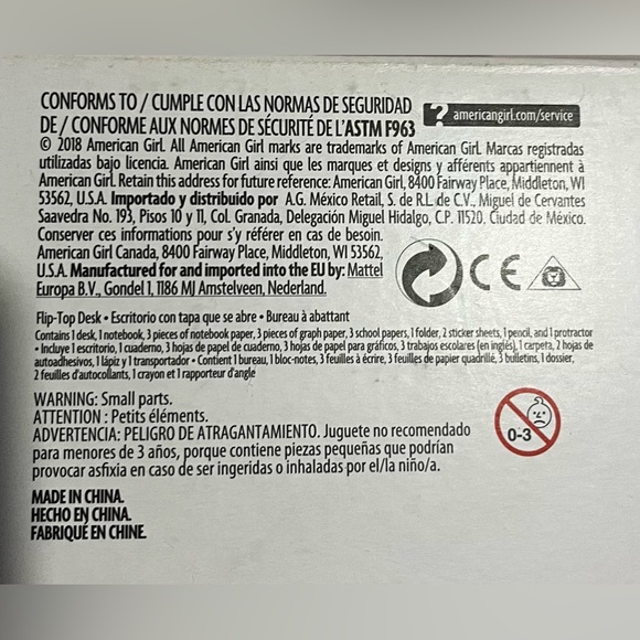 American Girl Flip Top Desk with Accessories and Box - Picture 7 of 7